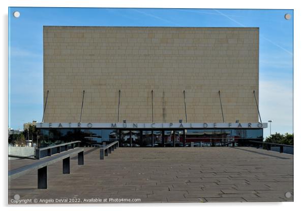 Teatro das Figuras Facade in Faro Acrylic by Angelo DeVal