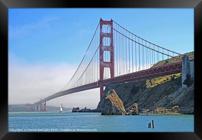 Golden Gate Bridge Framed Print by Donna Kennedy