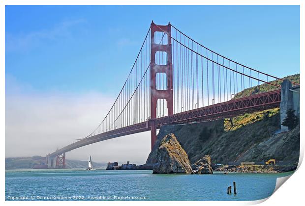 Golden Gate Bridge Print by Donna Kennedy