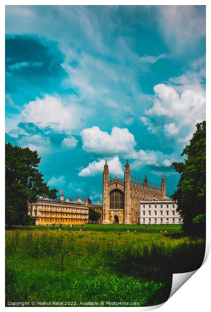View of King's College Cambridge, with the Chapel in the centre  Print by Mehul Patel