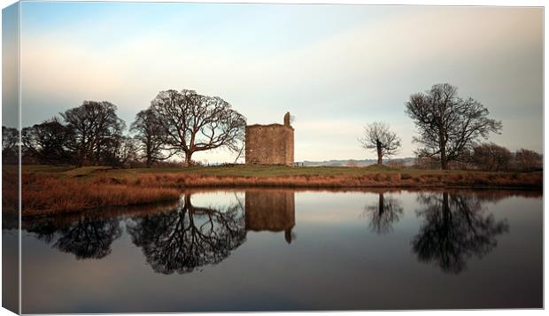 Barr Castle reflection Canvas Print by Grant Glendinning