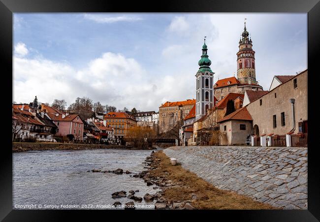 Old Town of Cesky Krumlov, Czechia Framed Print by Sergey Fedoskin