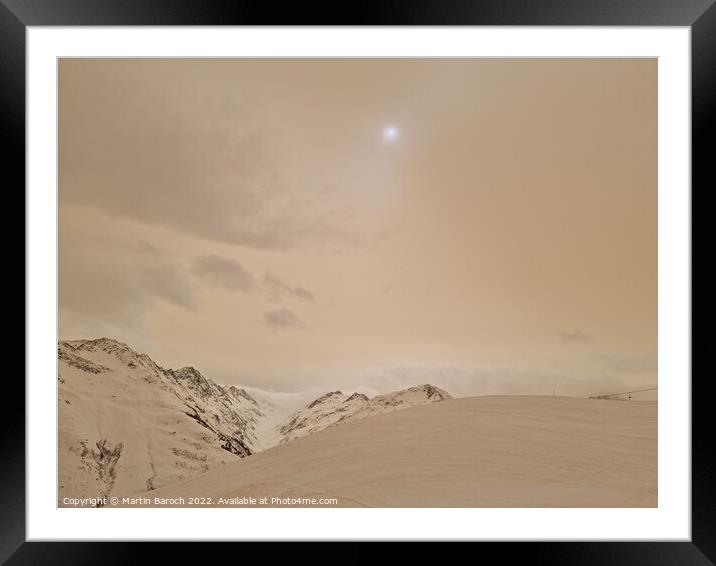 Alps with Sahara sand Framed Mounted Print by Martin Baroch