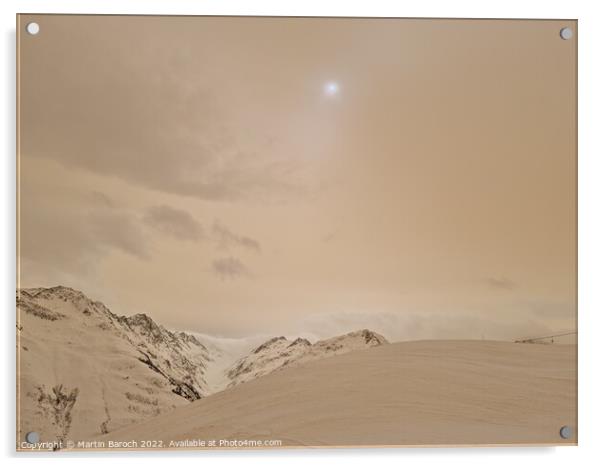 Alps with Sahara sand Acrylic by Martin Baroch