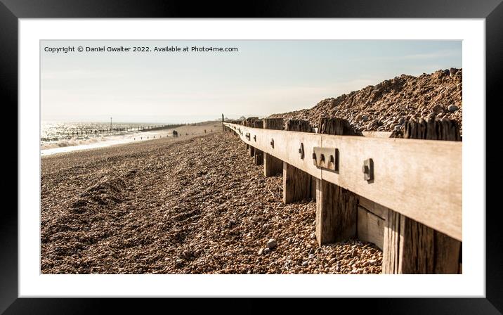 Beach Front Leading Lines Framed Mounted Print by Daniel Gwalter