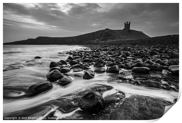 Majestic Ruins of Dunstanburgh Castle Print by Rick Bowden