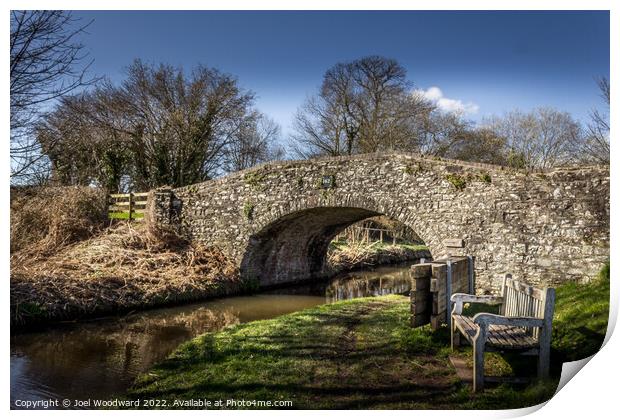 Bridge Over Brecon & Monmouthshire Canal Print by Joel Woodward