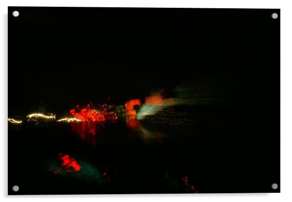 night lights Acrylic by anthony pallazola