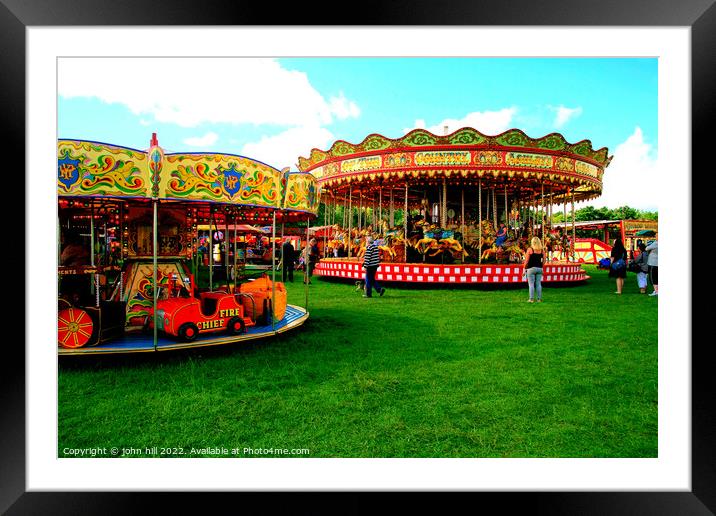 Country Fair in Derbyshire. Framed Mounted Print by john hill