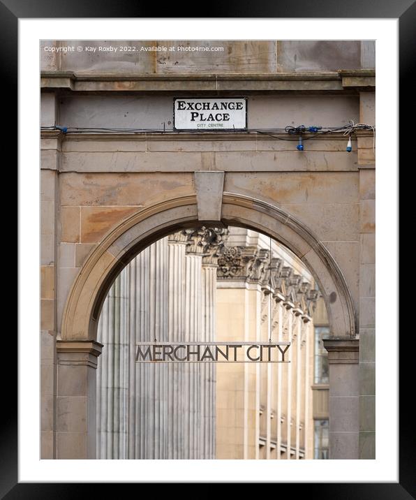 Merchant City Glasgow Framed Mounted Print by Kay Roxby