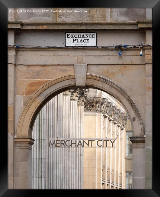 Merchant City Glasgow Framed Print by Kay Roxby