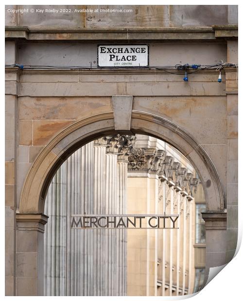 Merchant City Glasgow Print by Kay Roxby