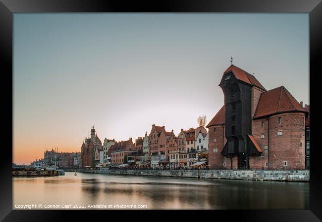 Gdańsk Brama Żuraw, Gdansk Harbour Crane  Framed Print by Connor Cast