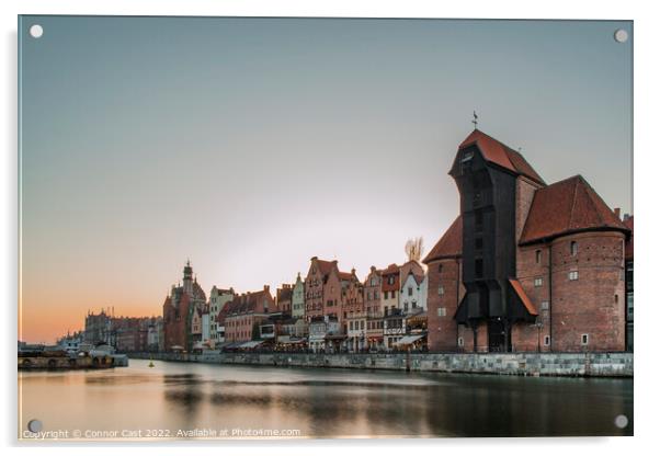 Gdańsk Brama Żuraw, Gdansk Harbour Crane  Acrylic by Connor Cast