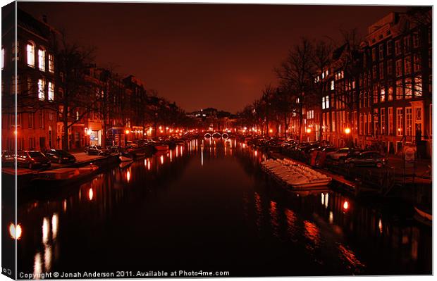 Amsterdam after Dark Canvas Print by Jonah Anderson Photography