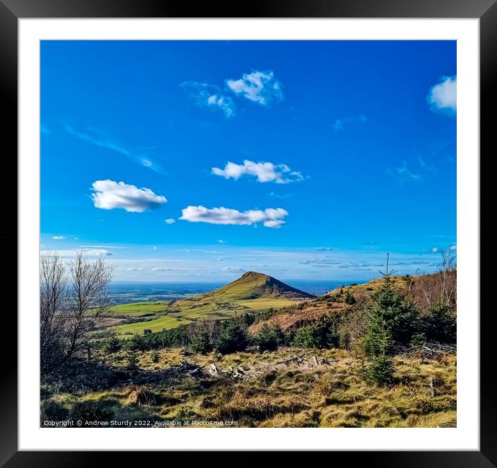 Roseberry Topping, Great Ayton Framed Mounted Print by Andrew  Sturdy