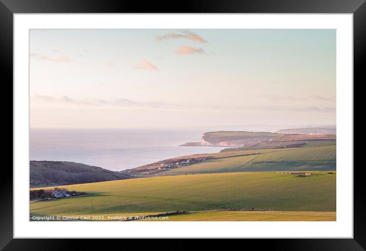 Seaview from Beachy Head  Framed Mounted Print by Connor Cast