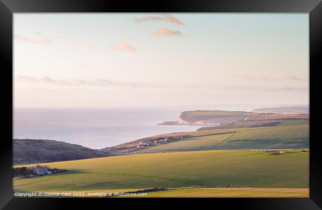 Seaview from Beachy Head  Framed Print by Connor Cast