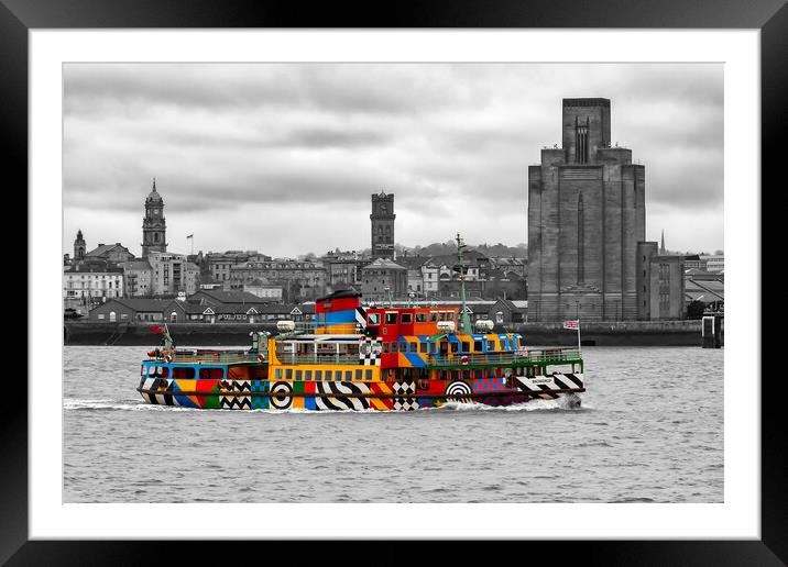 The Dazzle Ferry Framed Mounted Print by Roger Green