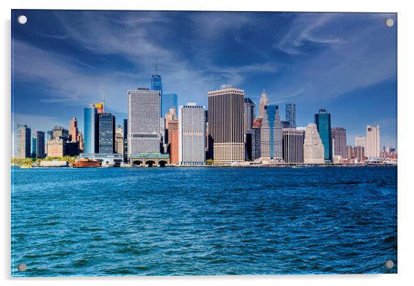 Manhattan Skyline Acrylic by Valerie Paterson