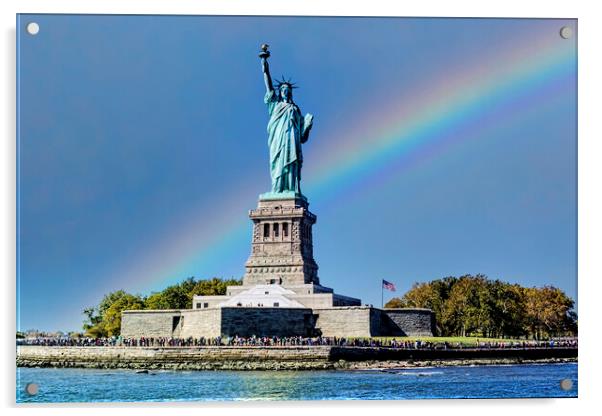 Statue Of Liberty  Acrylic by Valerie Paterson