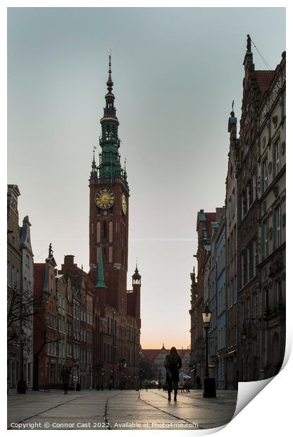 długi targ Gdańsk Print by Connor Cast
