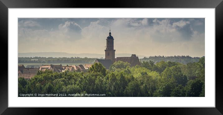 The tower  of Volkach Framed Mounted Print by Ingo Menhard