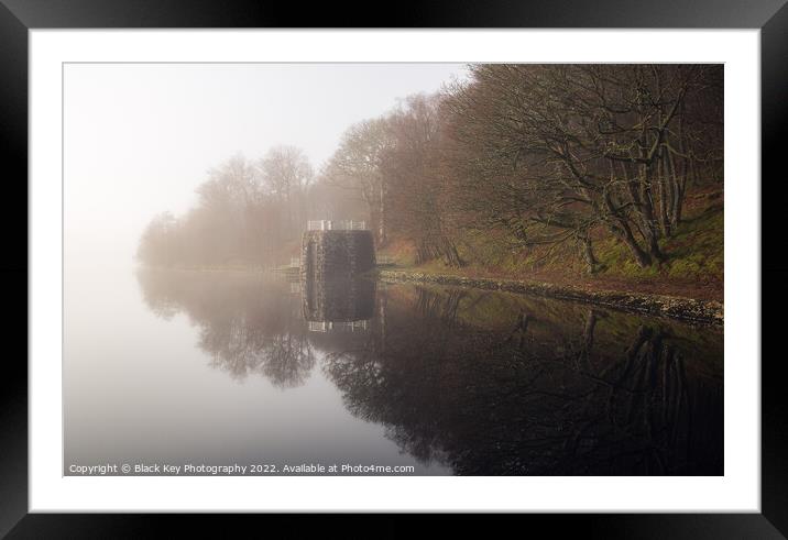 Claerwen Valley Reflections Framed Mounted Print by Black Key Photography
