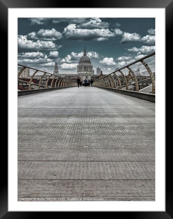 Crossing the Wibbly Wobbly Bridge Framed Mounted Print by Roger Mechan