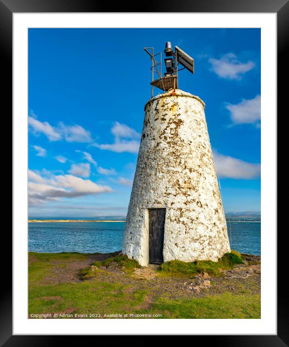 Llanddwyn Island  Beacon Framed Mounted Print by Adrian Evans