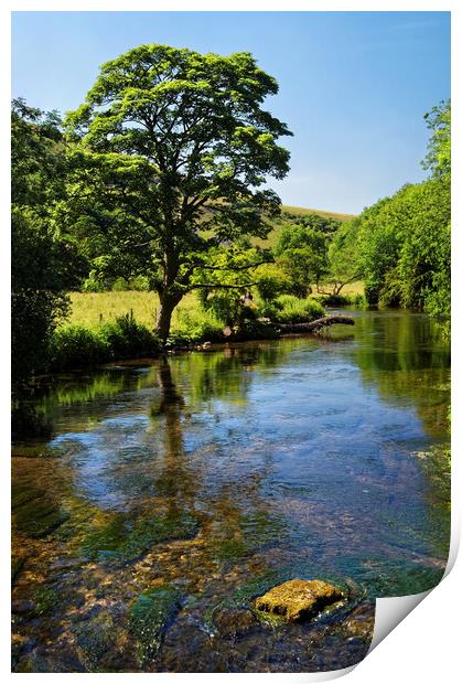 River Wye near Monsal Dale  Print by Darren Galpin