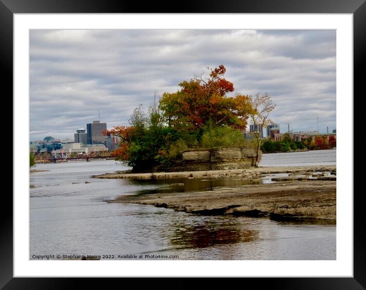 Exposed riverbed in the Ottawa River Framed Mounted Print by Stephanie Moore