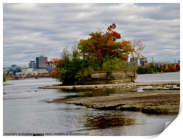 Exposed riverbed in the Ottawa River Print by Stephanie Moore