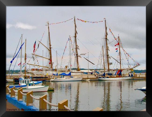 Tall ships Framed Print by Stephanie Moore