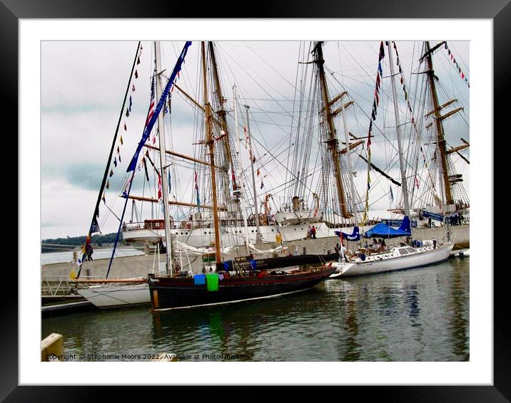 Masts and rigging Framed Mounted Print by Stephanie Moore