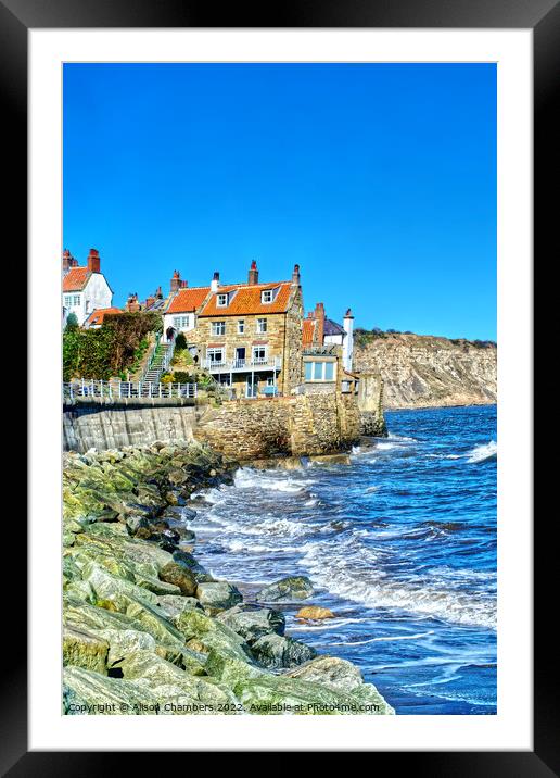 Robin Hood's Bay Portrait , North Yorkshire Coast  Framed Mounted Print by Alison Chambers