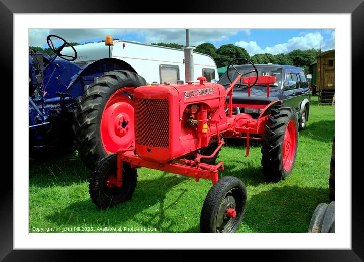 1947 Allis Chalmers B tractor. Framed Mounted Print by john hill