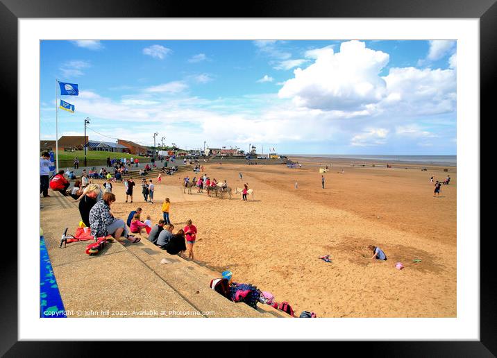 Mablethorpe Beach. Framed Mounted Print by john hill