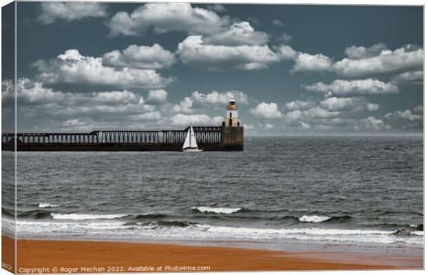 Peaceful Yachting Scene Canvas Print by Roger Mechan