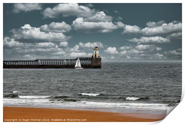 Peaceful Yachting Scene Print by Roger Mechan