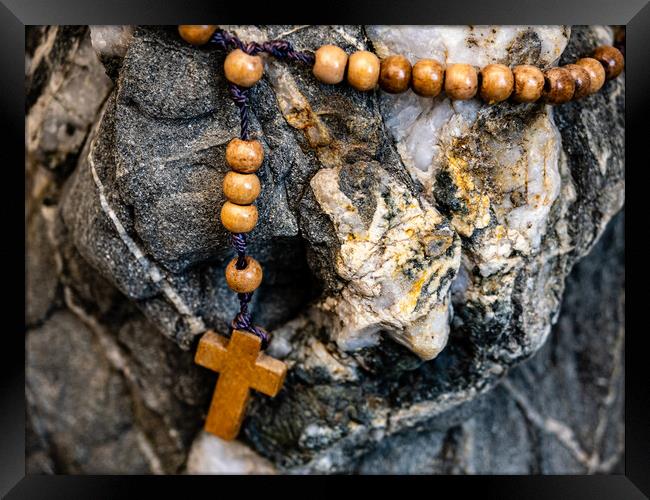 Rosary and Rock Framed Print by Gerry Walden LRPS