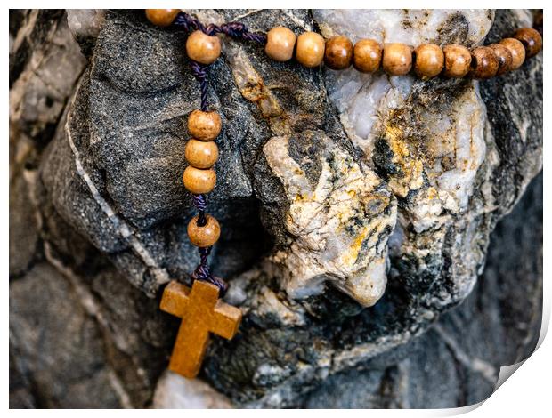 Rosary and Rock Print by Gerry Walden LRPS