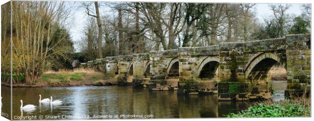 Essex bridge over the River in Staffordshire Canvas Print by Stuart Chard