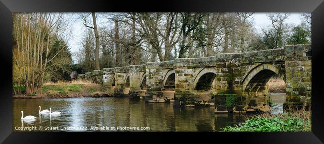 Essex bridge over the River in Staffordshire Framed Print by Travel and Pixels 
