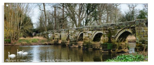 Essex bridge over the River in Staffordshire Acrylic by Travel and Pixels 
