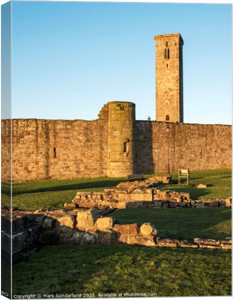 St Andrews Cathedral at Sunrise Canvas Print by Mark Sunderland