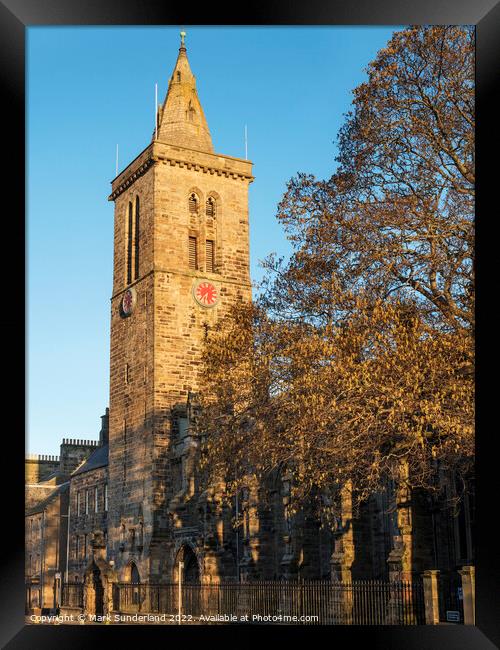 St Salvators Chapel at Sunrise St Andrews Framed Print by Mark Sunderland