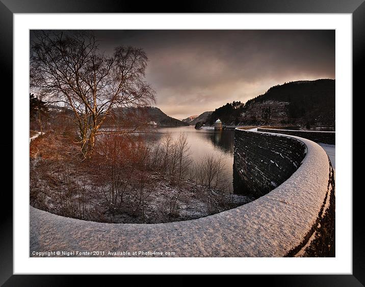 Carreg Ddu Winter Glow Framed Mounted Print by Creative Photography Wales