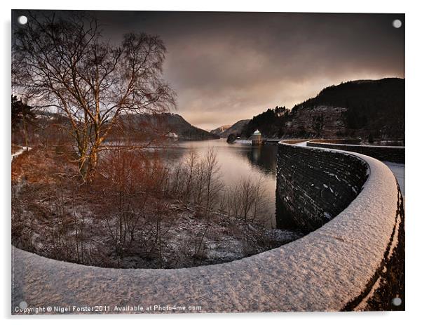 Carreg Ddu Winter Glow Acrylic by Creative Photography Wales