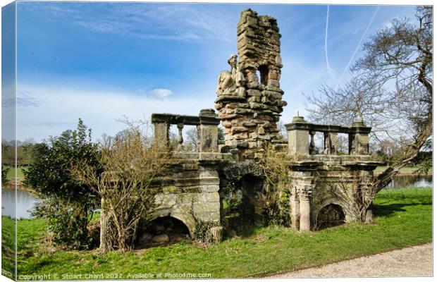 The Ruin at Shugborough estate Canvas Print by Travel and Pixels 